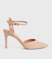 New Look Pale Pink Patent Pointed Court Shoes